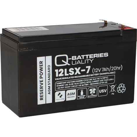 Q-Batteries 12LSX-7 12V 7Ah Blei-Vlies-Akku AGM 10 Jahre (1/5)