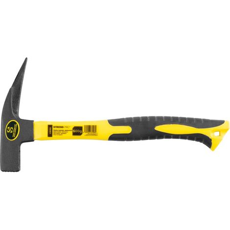 Hammer Strend Pro HM301, 600 g, Zimmermannshammer, Fiberglasgriff, TPR, Grifflänge 320 mm