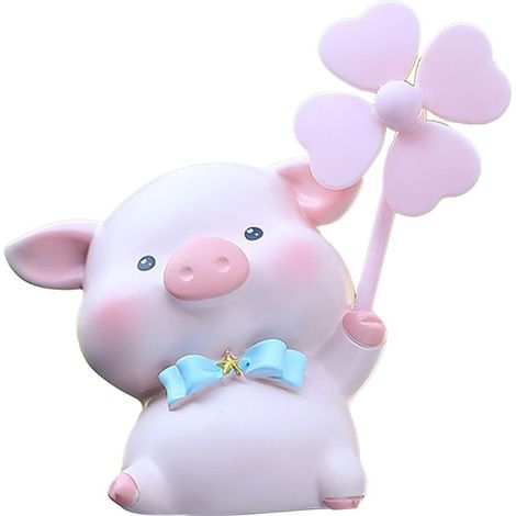 Cochon mignon pour guidon vélo, décoration imperméable légère pour guidon trottinette électrique, ornement animal adorable (1/5)