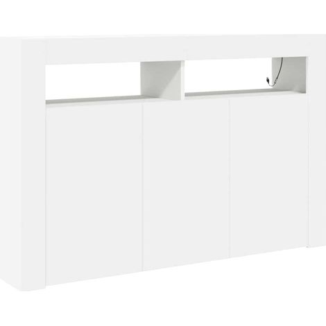 Buffet,Bahut,Meuble de Rangement Blanc 116 x 30 x 75 cm Bois d'ingénierie CFW22437 (1/5)