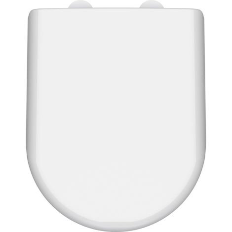 Balterley D-Shaped Soft Close Gloss White Toilet Seat With Top Fix Hinge