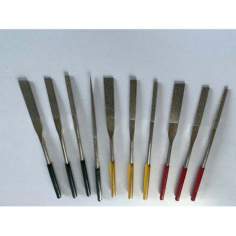 Jeu de 10 limes diamantées - 100 mm - multirex