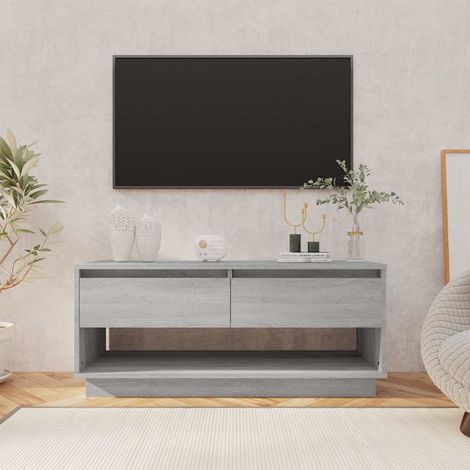 vidaXL TV Cabinet Grey Sonoma 102x41x44 cm Engineered Wood (1/5)