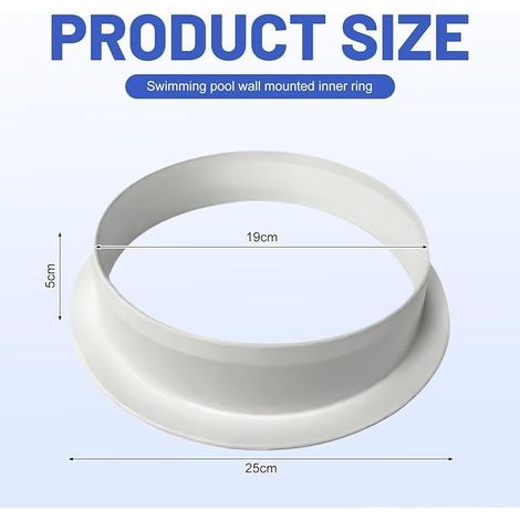 Bagues de soutien pour poche filtrante compatibles avec piscine Desjoyaux, Accessoires de chaussette filtre piscine, Bagues de soutien intérieures/extérieures en plastique ABS résistant (Intérieures) (1/5)