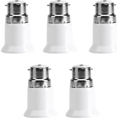 5 Pièces B22 Mâle À E27 Femelle Adaptateur Douille Base Ampoule Convertisseur Supports Lampe (1/5)