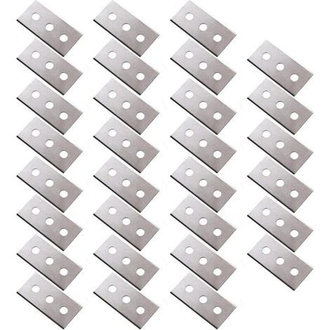 Lot de 30 Lames de Rechange pour Grattoir, Lame de Rechange pour Racloir, Lames de Trois Trous pour Plaque de Cuisson Vitrocéramique (1/4)