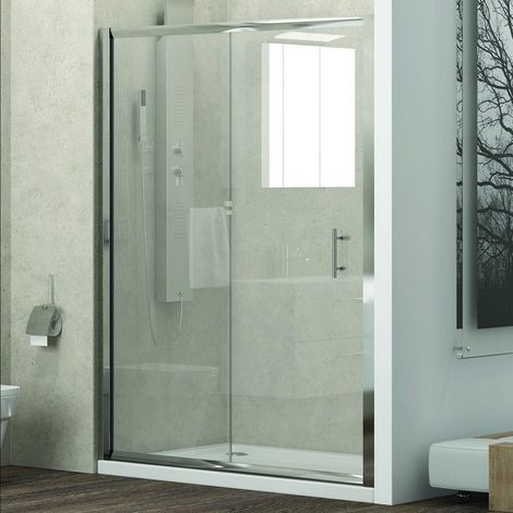 Porta doccia nicchia 100cm con anta scorrevole e vetro trasparente anticalcare KF5000 kamalu