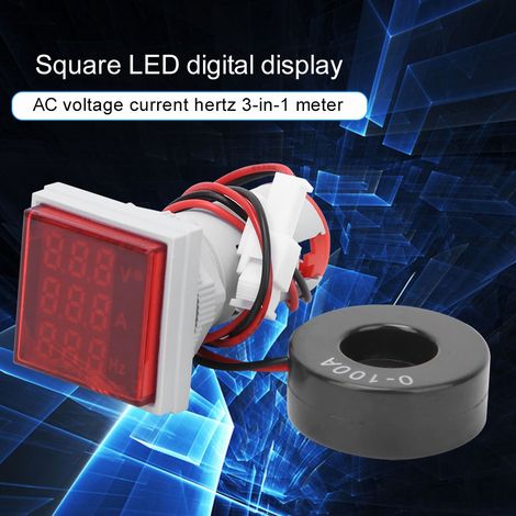 Multimètre Numérique 3-Digit AC Tension Courant Fréquence Testeur Rouge (1/5)