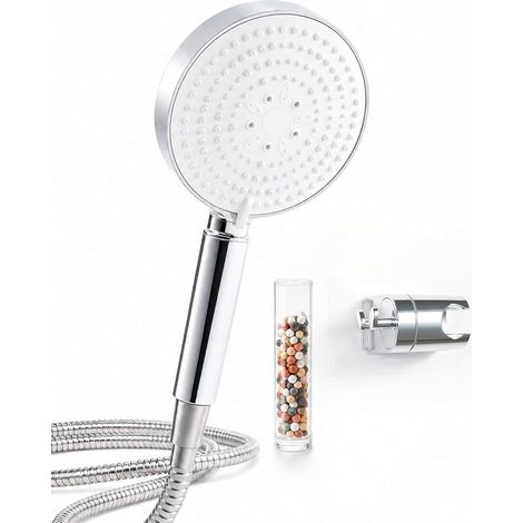 Shower Head with Hose 1.6 m and Anti-Limescale Support (1/5)