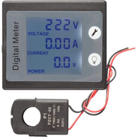 AC monophasé numérique économiseur d'énergie électrique wattmètre 220V 100A KWH moniteur d'énergie avec CT Split (1/4)