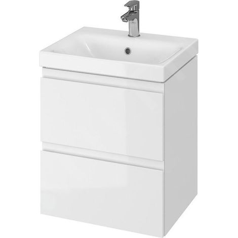 Cersanit Moduo - Meuble-lavabo, 57x49x40cm, 2 tiroirs, blanc S929-012 (1/2)