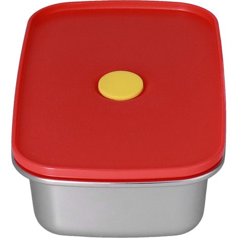 Roter Lebensmittelbehälter, umweltfreundlich, gut abdichtend, leicht und einfach zu reinigen, Bento-Box für Arbeiter, 600 ml (1/5)