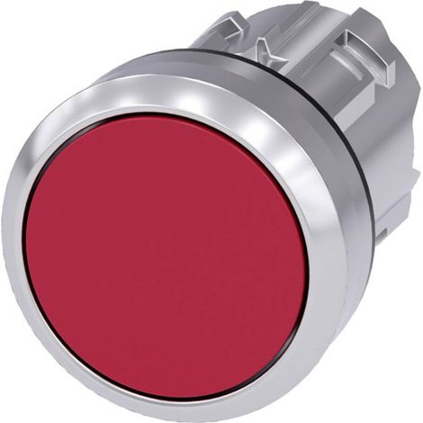 Siemens 3SU10500AB200AA0 3SU1050-0AB20-0AA0 Bouton-poussoir collerette métal, finition brillante, ac (1/2)