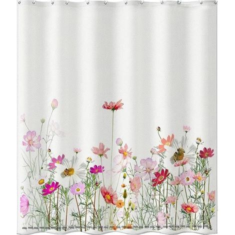 of 1 waterproof shower curtain machine washable polyester