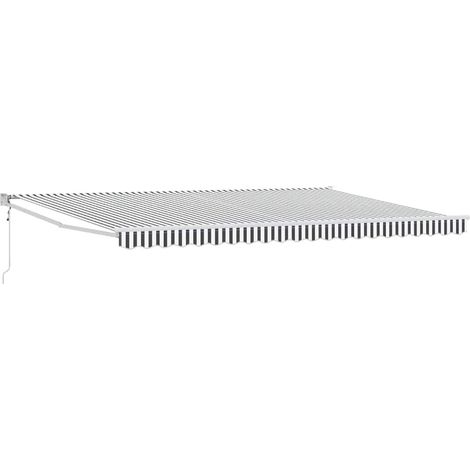 Maison Exclusive - Tenda Retrattile Antracite e Bianca 5x3 m Tessuto e Alluminio