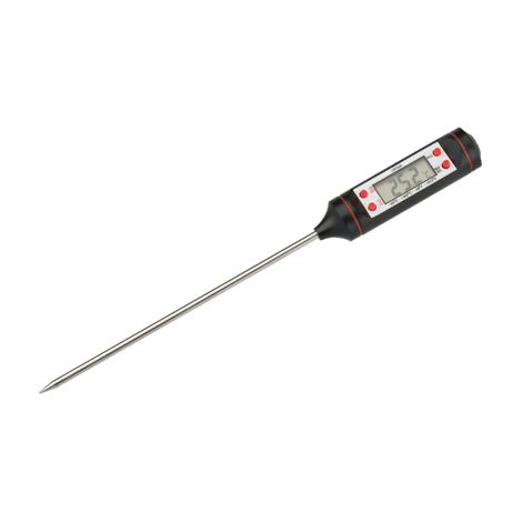 Termómetro digital de alta precisión para uso culinario de 25cm de largo con sonda de acero inoxidable (1/2)