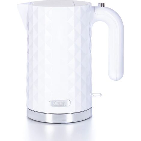 Bouilloire électrique Blanche 1,7 L - 2200W - Protection contre l'ébullition à sec - Camry CR 1269W
