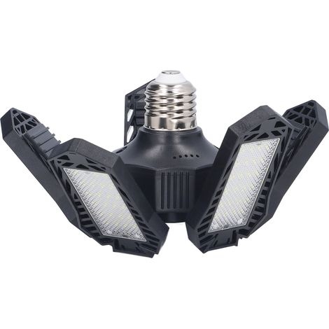 Lampe de garage LED pliable 20W 1500LM E27 5 branches plafonnier atelier entrepôt 85‑265V (1/5)