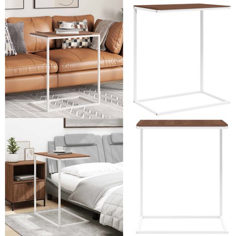 Table d'appoint Blanc 55x35x66 cm Bois d'ingénierie - Table D'appoint - Table Basse - Meuble Salon - Table Côté Canapé - Table Blanche - Home & Living (1/5)