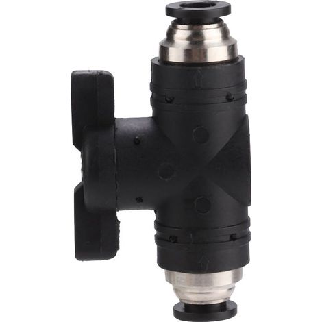Vanne à 2 voies pour aquarium – CO2 avec régulateur de débit d'air, interrupteur manuel marche/arrêt pour tuyau de 6 mm (1/5)