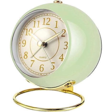 Réveil de bureau silencieux classique avec rétroéclairage, vert (1/5)