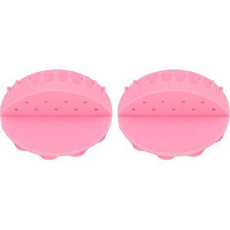 Collecteur de cheveux mural en Silicone, 2 pièces, aspiration puissante, nettoyage facile, receveur de douche pour salle de bain, rose. (1/5)