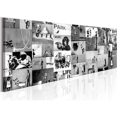 Quadro - Banksy: Graffiti Collage II - 135x45 (1/4)