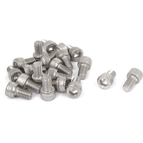 M6x10mm Gewinde 304 Edelstahl Innensechskantschraube Innensechskantschrauben 20 pièces