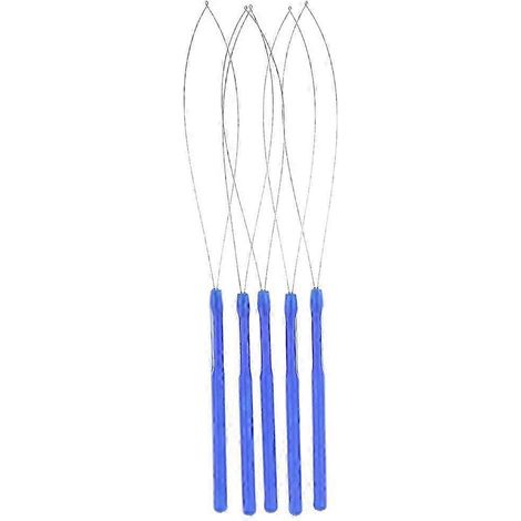 Lot de 5 crochets micro pour extensions de cheveux --Blue (1/5)