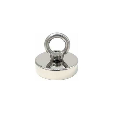 Aimant de levage,aimant néodyme 140 kg force diamètre 60 mm, aimants avec anneaux de levage puissant pour l'industrie et la science, pêche magnétique (1/5)
