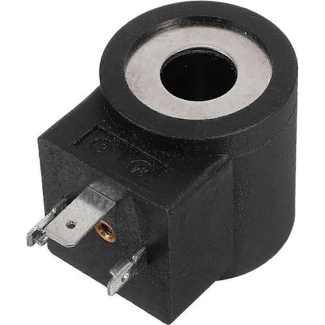 Bobine de solénoïde hydraulique 18 W en plastique noir et fer, faible consommation, réponse rapide, contrôle précis, 5,50 x 3,80 x 3,70 cm, 1 pièce (1/5)
