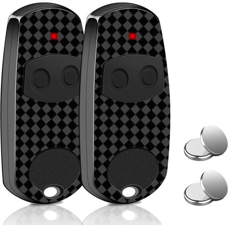 Télécommande portail 2 canaux 433,92 MHz – Compatible Came TOP432 / TOP432EE – Lot de 2 pièces avec batteries incluses