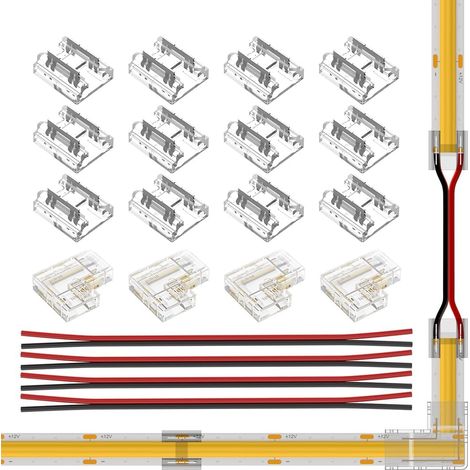 COB 2pin 8mm LED connecteur kit 12pcs Transparenz connecté (1/5)