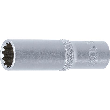 Llave de vaso Gear Lock, larga  entrada 10 mm (3/8")  12 mm (1/3)