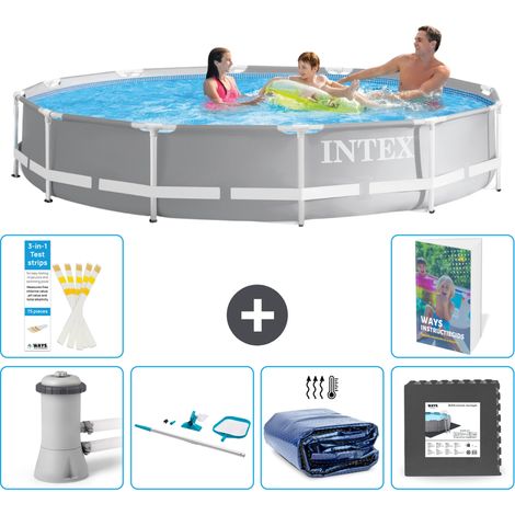Prism Frame Pool Rund - 366x76 cm - 7-teilig S217