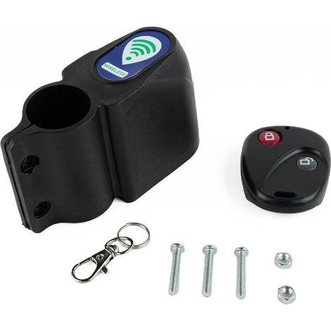 Alarma inalámbrica vibratoria para motocicleta con control remoto - Sistema de seguridad antirrobo - Carcasa de plástico negro - Fácil instalación - Dispositivo de protección antirrobo (1/5)