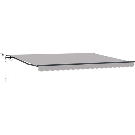 Maison Exclusive - Auvent rétractable Gris clair 450 × 300 cm Polyester (1/5)