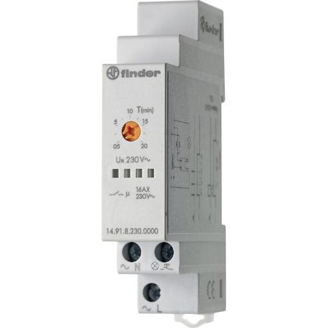 Finder 14.91.8.230.0000 Treppenlichtzeitschalter Hutschiene 230 V/AC
