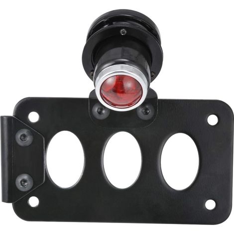 Schwarzes Motorrad-Rücklicht, seitlich montierbare Kennzeichenleuchte mit Halterung, multifunktionales Rücklicht, kompatibel mit Harley, Honda, Kawasaki, BMW, Yamaha, Suzuki (1/5)