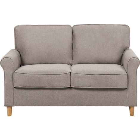 Sofá 2 plazas tapicería de tela asiento con muelles ensacados marrón claro Ronneby (1/5)