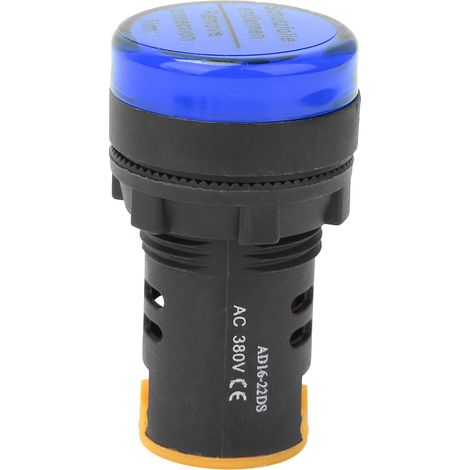 10 Stück BERM LED-Betriebsanzeigeleuchte, flammhemmendes PC-Gehäuse, 22 mm Durchmesser, 380 V, AD16-22D/S, Blau (1/5)