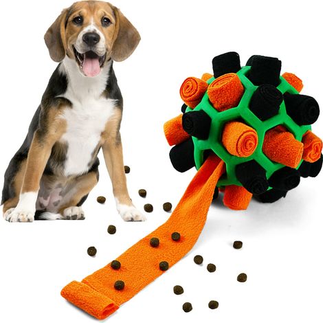 Balle à renifler pour Chien, Tapis à renifler Jouet interactif pour Chien Jouet Portable pour Petit Chien de Taille Moyenne (Rouge et Vert) (1/5)