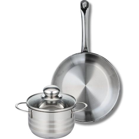 Ensemble de 1 Poêle de cuisson 24 cm et 1 faitout 14 cm Elo Profi Brillant (1/5)