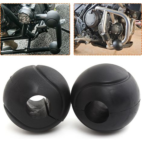 Sicherheitsbügel für Harley-Motorräder, Aufprallschutzkugel, Stoßdämpfer, Antikollisionskugel, Aufprallschutzbügel, schwarze Gummiendkappe, auf Lager. (1/5)