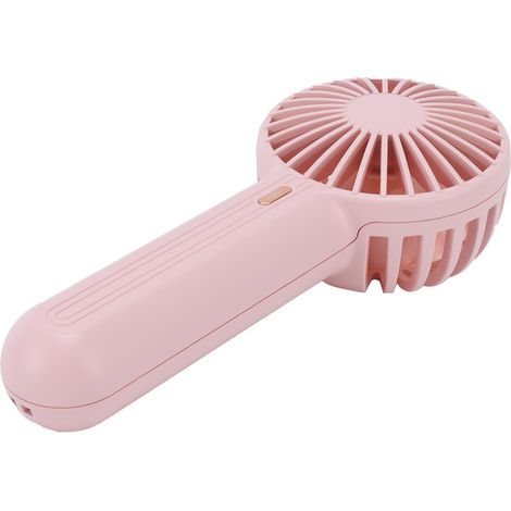 Pinkfarbener 3-in-1-Mini-Ventilator: Tragbarer Nackenventilator, wiederaufladbarer USB-Tischventilator, für den Einsatz zu Hause und im Freien (1/5)