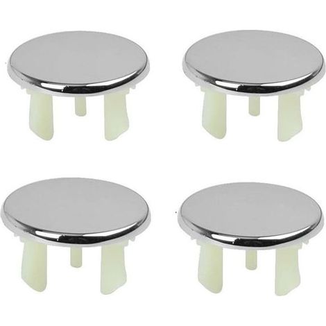 Couvercle de Trop-Plein pour Lavabo,4 Pcs Trop Pleins pour Robinets,Bouchon Trop Plein Lavabo,Cache Trou Evier pour Lavabo,Salle de Bain,Cuisine (1/5)
