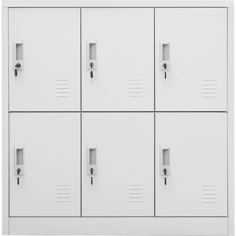Maison Exclusive - Armario taquilla de acero gris claro 90x45x92,