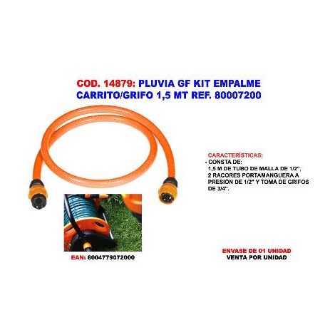pluvia finstock gf kit empalme carrito-grifo 1.5 mt 80007200