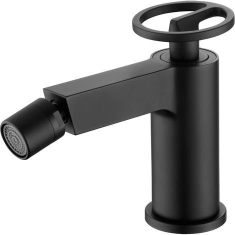 Robinet de bidet à levier unique  Modèle OLIMPO  Couleur noire  Finition mate [ IMEX® ]