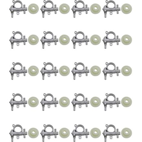 Lot de 20 pièces détachées pour tronçonneuses 2500/3800 : pompe à huile avec engrenage à vis sans fin, compatible avec les tronçonneuses 25 cm³/38 cm³. (1/5)
